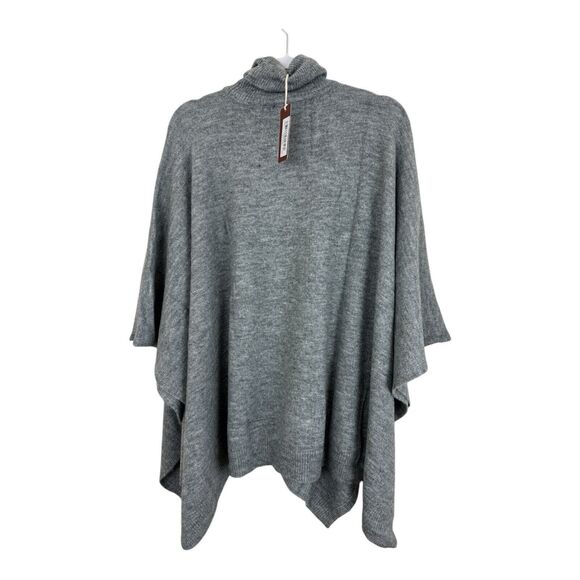 XCVI Cartwright Poncho Size 1 S/M Slate Grey Turtleneck Oversized NWT - Picture 4 of 6